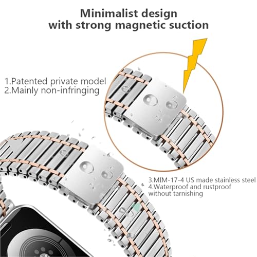 Correa de metal para Apple Watch en acero inoxidable elegante 3