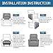 Eco-Ancheng Recliner Slipcovers 4-Pieces Lazyboy Recliner Covers Recliner Couch Covers Recliner Chair Cover Non Slip Reclining Slipcovers with Storage Pockets Furniture Protector for Living Room