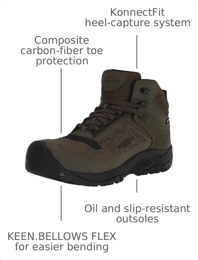 Image of KEEN Utility Men's Reno Mid Height Composite Toe Waterproof Work Boots