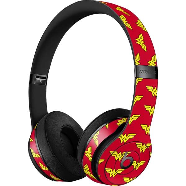 Skinit Decal Audio Skin Compatible with Beats Solo 3 Wireless - Officially Licensed DC Comics Wonder Woman Logo Pattern Design