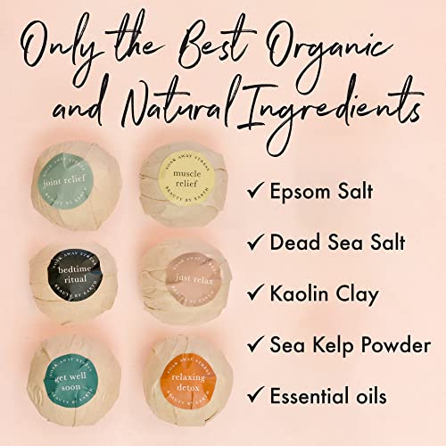 Bath Bombs Gift Set, USA Made with Organic & Natural Ingredients, Christmas Stocking Stuffers for Women & Men, Relaxing Spa Gifts, Wife Stocking Stuffers - Image 5