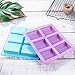TDHDIKE 4 Pack Rectangle Silicone Soap Molds(Blue & Pink & Green & Purple), 6 Cavities Silicone Baking Mold DIY Handmade Soap Making, Muffin, Loaf, Brownie, Cornbread and More