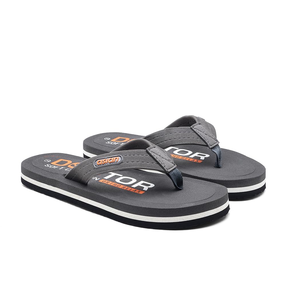 Asian DOCTOR Soft Cushion Men’s Flip-Flops | Orthopaedic & Diabetic Relax Slippers | Ideal for Heel Pain, Arch Support, Swelling & Daily Comfort | Ultra-Soft EVA Thong Sliders for Gents & Boys- AFG-713