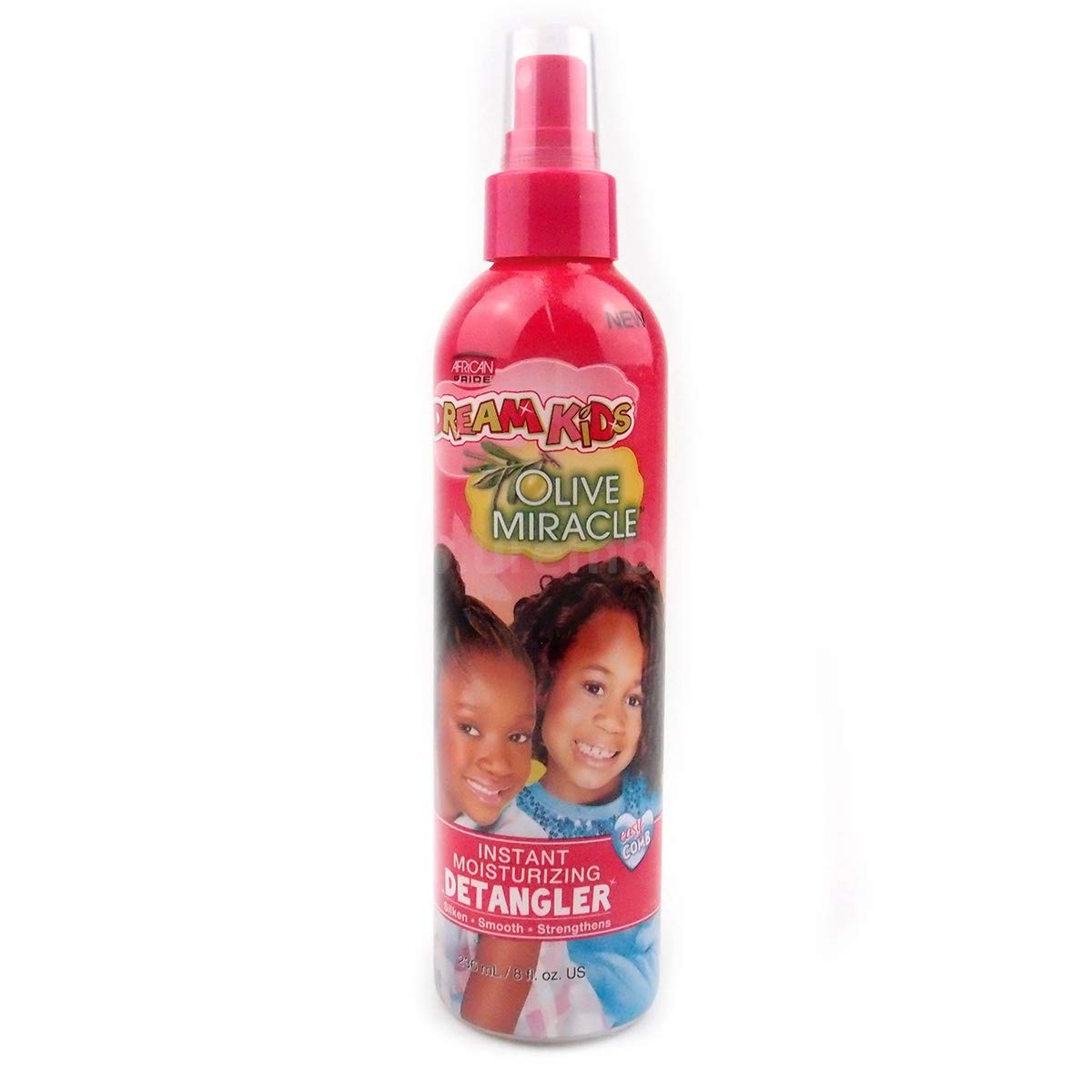 African Pride Dream Kids Olive Miracle Instant Moisture Detangler (3 Pack), Restores Natural Coils & Curls, Adds Moisture & Controls Frizz, 8 Oz