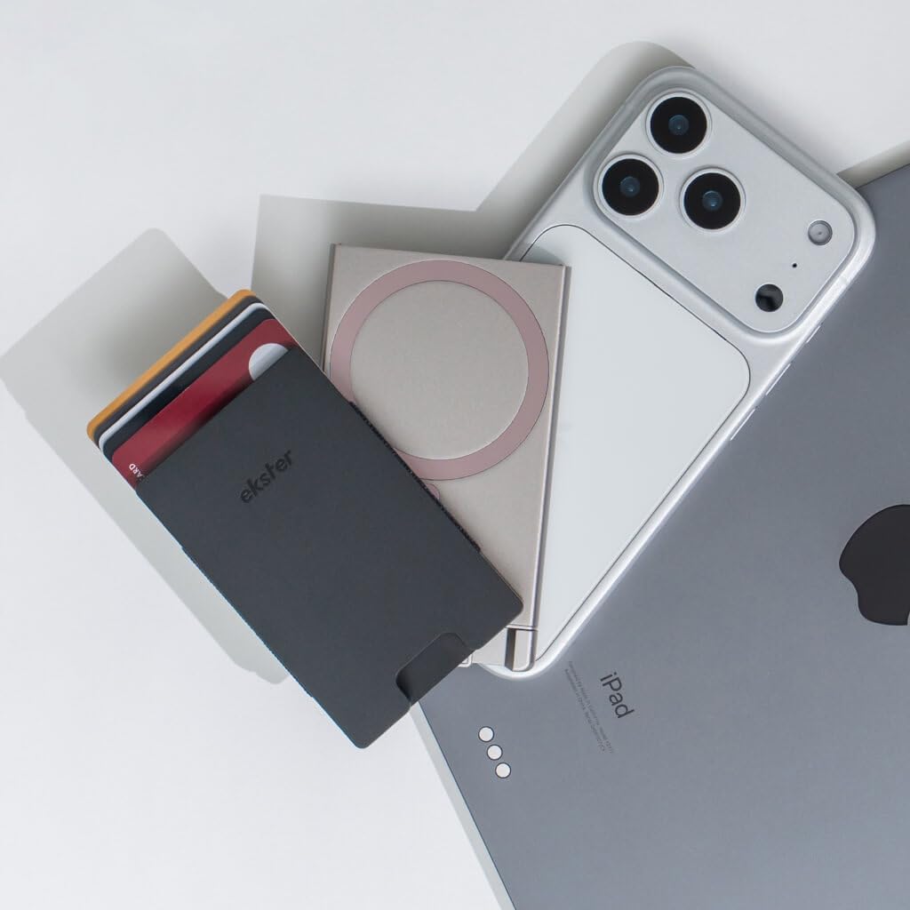 Ekster Cardholder Nano Wallet for MagSafe - MagSafe Card Wallet for iPhone & Android, Minimalist Aluminum RFID Blocking Magnetic Card Holder, Modular Carry Design Compatible, Can Hold 1-10 Cards