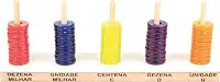 Carlu Brinquedos - Ábaco Aberto Jogo para Aprender Matemática, 4+ Anos, Multicolorido, 1930