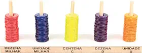 Carlu Brinquedos - Ábaco Aberto Jogo para Aprender Matemática, 4+ Anos, Multicolorido, 1930