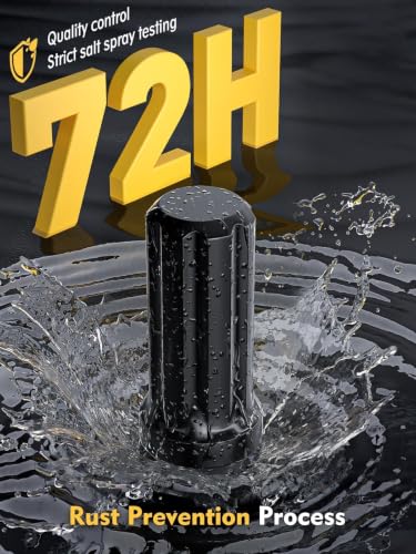 Image of MIKKUPPA M14x1.5 Spline Lug Nuts - Replacement for Chevy Silverado, GMC Savana Sierra, Ford F250 F350 Super Duty, Ram 2500 3500 Aftermarket Wheel, 32pcs Black Closed End Lug Nuts with Socket Key