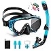 Schnorchelset Kinder, HIKOTEY Trocken Schnorchelset Kinder Anti-Fog Panorama, Anti-Leck Tauchmaske Dry Schnorchel mit wasserdichte Ohrstöpsel, Schnorcheln Set für Jungen (4-12 Jahre) - Blau + Schwarz wasserdichte Kinder günstig Kaufen-Schnorchelset Kinder, HIKOTEY Trocken Schnorchelset Kinder Anti-Fog Panorama, Anti-Leck Tauchmaske Dry Schnorchel mit wasserdichte Ohrstöpsel, Schnorcheln Set für Jungen (4-12 Jahre) - Blau + Schwarz