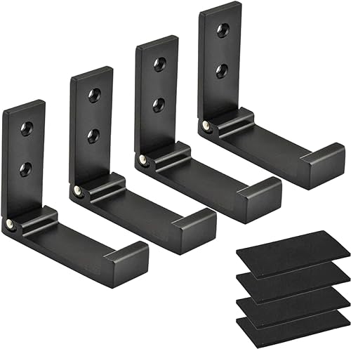 Miniatura 9 de Ganchos plegables para abrigos, ganchos de pared para colgar colgadores de tela de aleación de aluminio, colgador de abrigos, auriculares, gancho