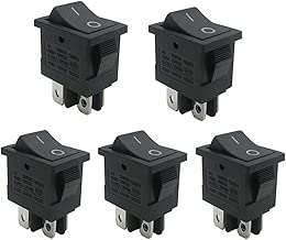 mxuteuk 5pcs Snap-in Boat Rocker Switch Toggle Power DPST ON-Off 4 Pin AC 250V 6A 125V 10A, Use for Car Auto Boat Household Appliances 1 Years Warranty MXU1-4-201 - coolthings.us