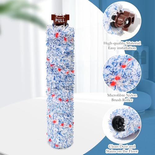 KiimSin Ersatz-Rollenbürste und Filter Zubehör für Bissell CrossWave C3 / C3 Pro 3551N Nass- und Trockensauger Ersatzteile, 2 Walzenbürste + 2 HEPA Ersatzfilter + 1 Reinigungsbürste
