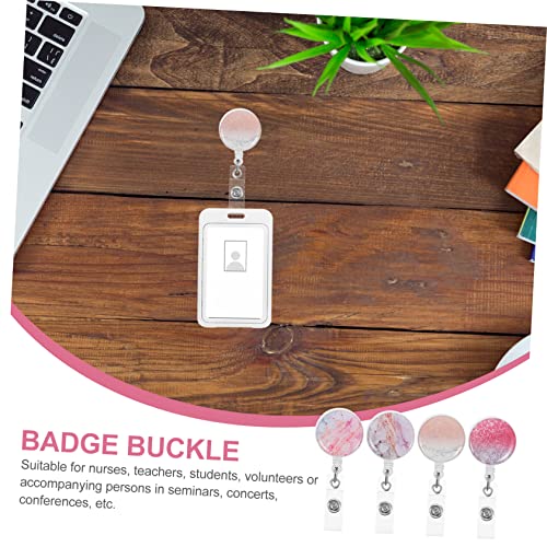 Porte-badge rétractable 4 pièces Uonlytech pince crocodile robuste