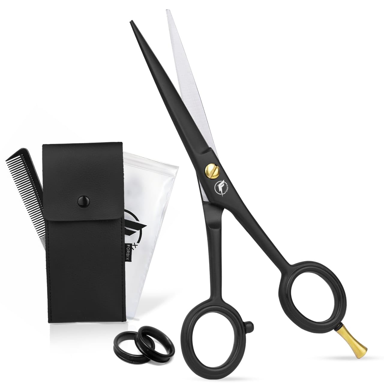 Hairdressing Scissors, Professional Barber Hair Cutting Scissors Men/Women, Stainless Steel Hairdresser Shears, Sharp Blades, Beard/Moustache Scissor