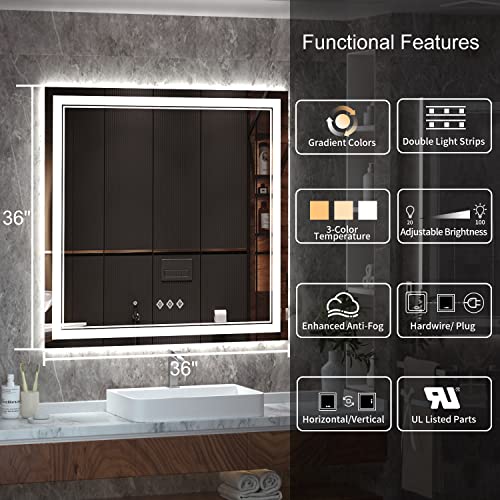 Luxury Bathroom Vanity with LED Mirror