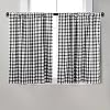 Buffalo Check Curtains 2-Pack - Black & White Plaid, 36x36 Inch, Farmhouse Style, Light Blocking