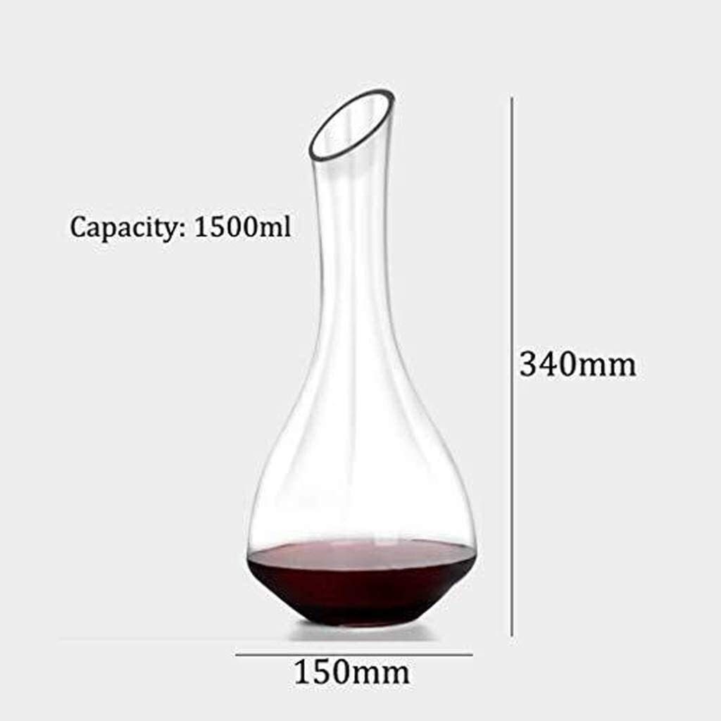Karafka do whisky i zestaw kieliszków karafka do wina bezołowiowy kryształowy szklany dozownik do wina whisky brandy napowietrzacz karafka karafka do czerwonego wina akcesoria prezenty do domu szybka karafka 1500 ml