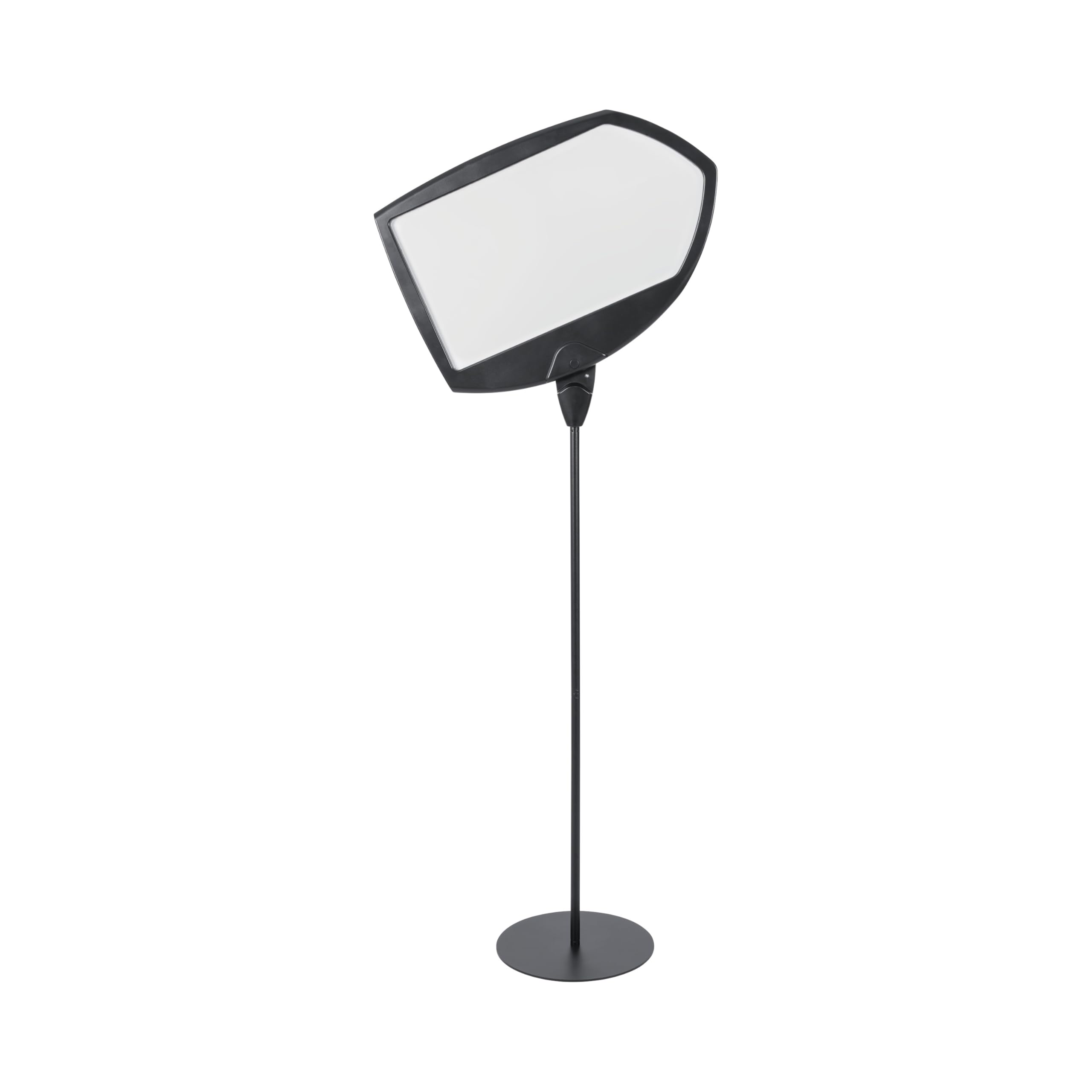 Bi-Office - Letrero en forma de Flecha, Negro, Borrado en seco, Ajuste de ángulo, 625x445x1595 mm