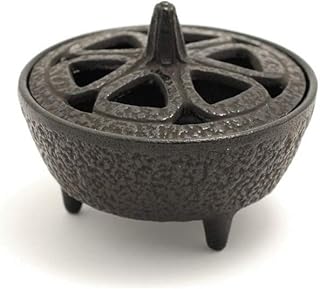 Cast Iron Incense Burner for Incense Resins, Cones or Sticks