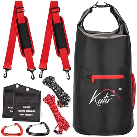 Kutir Bear Food Bag Hanging System - Ultralight 20L Waterproof Bear Bag Kit for Camping with Survival Rope, Clips, Rock Pouch, and Instructions - Perfect for Backpacking and Outdoor Adventures Cover