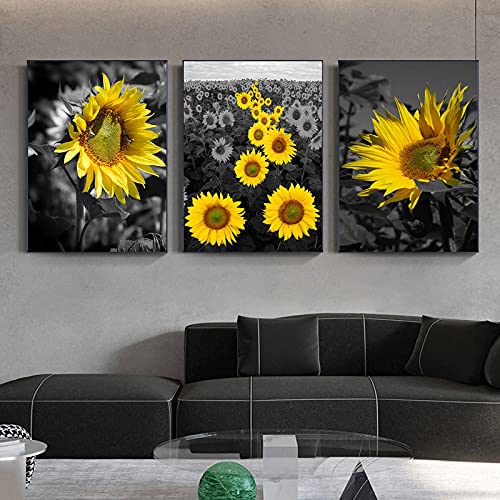Art affiche et impressions style nordique fleurs noir et blanc