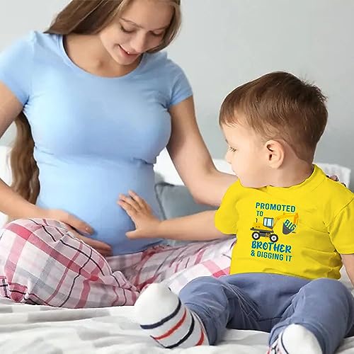 Image of Big Brother T Shirts for Boys Promoted Announcement 100% Cotton Round Neck(bigbro-Construction)