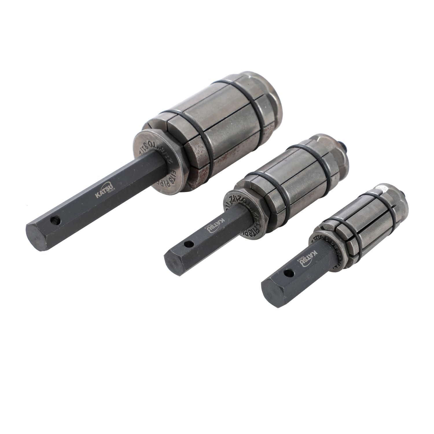 KATSU Tools Set 3 pz espansore tubo scarico – gamma economica, kit universale allargatubi per impianti di scarico, marmitte, camion e veicoli