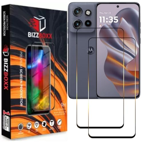 Image of Compatible With Motorola Edge 50 Neo Tempered Glass Screen Protector Guard With Precise Edges - High Definition, Shatterproof, Easy Install, Anti-Fingerprint (Moto Edge 50 Neo) - Pack of 2
