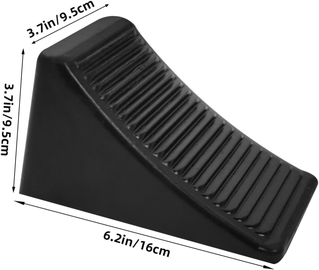 GLEAVI Rubber Wheel Chock Triangular Black for Car Truck Stability