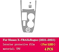 Vista 2 de LAVIYE Película protectora transparente de TPU para consola central de automóvil, película antiarañazos, para Nissan X-Trail Rogue 2021-2023
