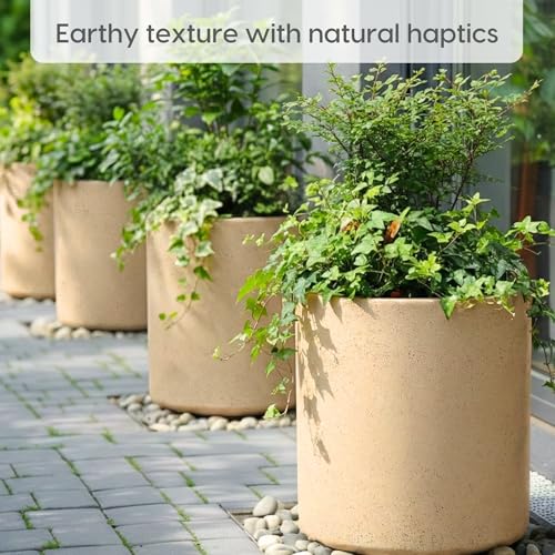 Image of Eha Earth Friendly Gallery Big Planters for Home Decor | 15 inch, Pack of 1 | Heavy Duty Plant Pot Made with Rice Husk & Bamboo Biocomposite| UV Protected Pot for Plant | Pots & Planters Big Size