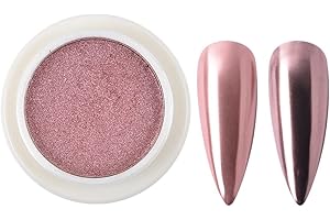 MEILINDS Solid Rose Gold Acrylic Powder Nail Art Mirror Pigment Powder Nail...