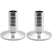 Vista 5 de Beduan Adaptador de acero inoxidable para preparación casera de 1.5 pulgadas con abrazadera triple a púas de 1/2 pulgada