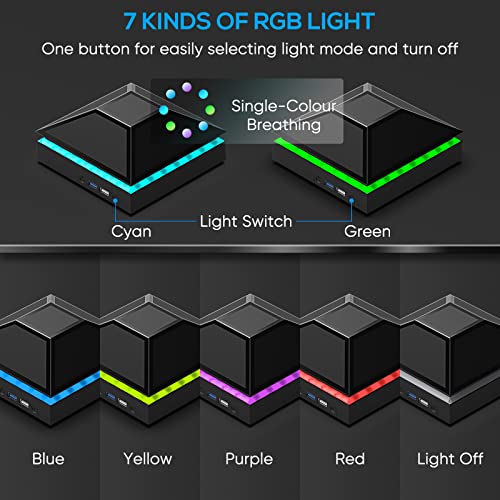 image for Upgraded RGB Cooling Fan for Xbox Series X with Dust Cover Accessories