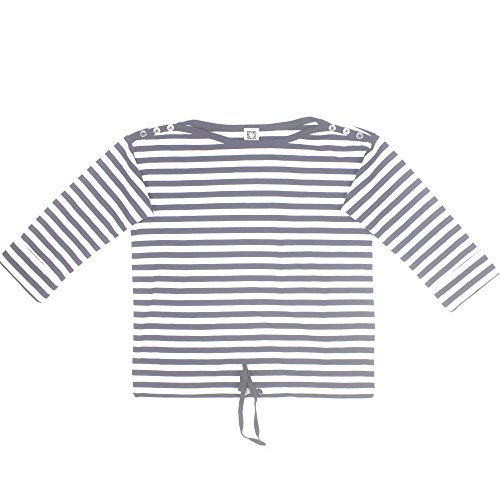 Anne Klein Womens 3/4 Sleeve Active Top Small Admiral Navy/White