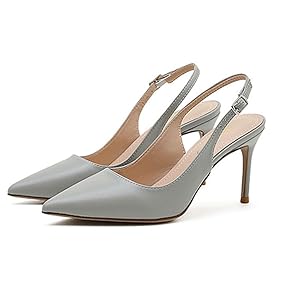 Amazon | [HIFEOS] ポインテッドトゥ バックストラップ 8cm