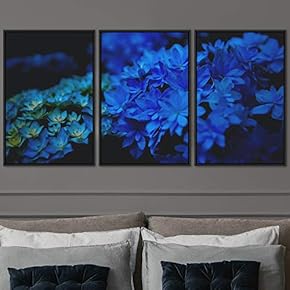 signwin 3 Piece Framed Canvas Wall Art Blue...
