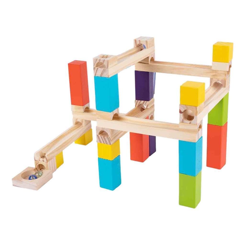 JAZZY PEARLS® Toys & Hobbies - Preschool Toys & Pretend Play - Wooden & Handcrafted Toys-33Pcs Marble Track Maze Game for Early Learning Educational Boy and Girl-image-12