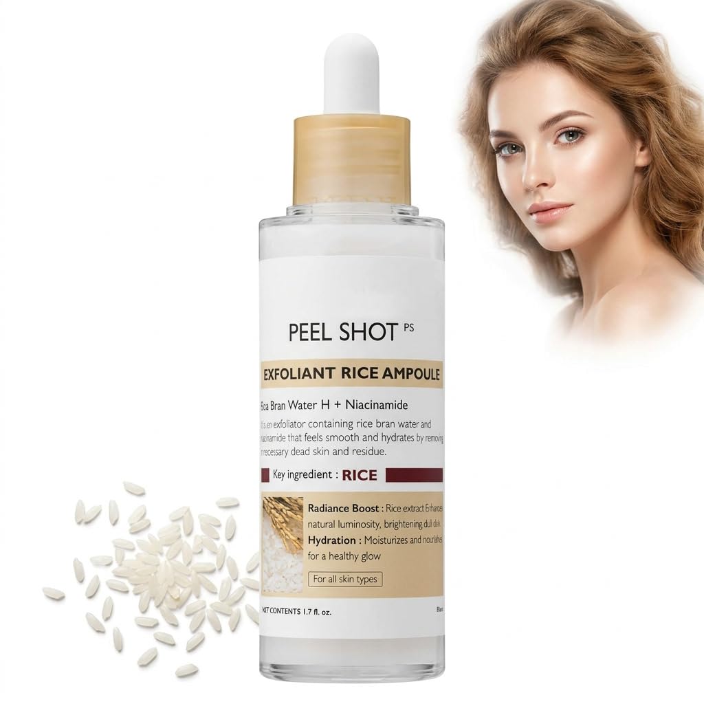 Velia Korean Peel Shot – Cura Viso Illuminante Con Azione Esfoliante E Idratante Per Migliorare L Aspetto Della Pelle Durante L Uso Quotidiano (riso giallo)