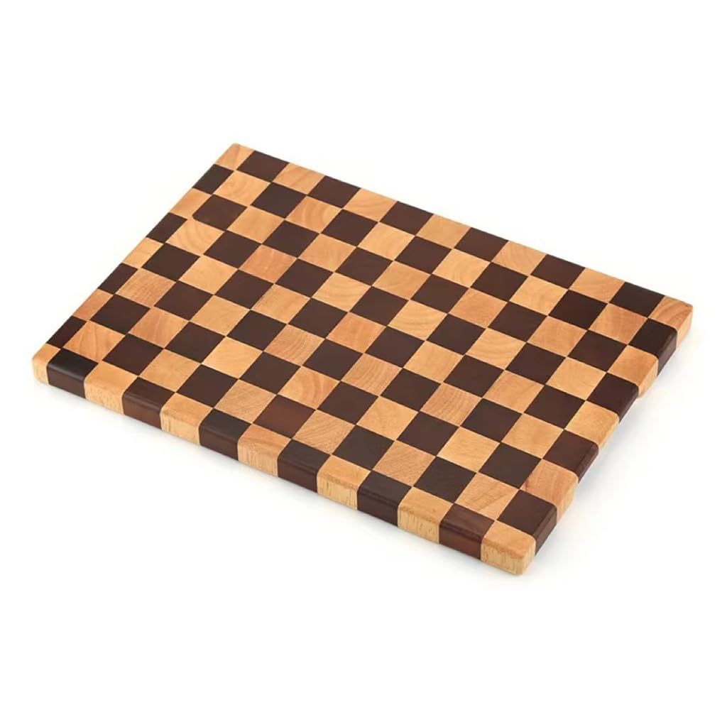 Planche À Découper En Bois, Planche À Découper En Bois Avec Motif En Damier, Planche À Fromage, Convient Pour Couper La Viande, Trancher, Planches De Service Pour Les Fruits(34 * 24 * 2.5cm)