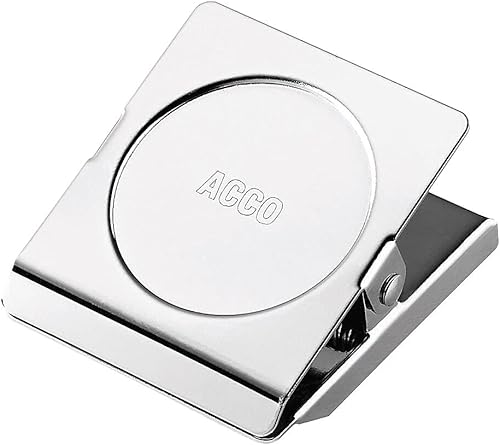 Miniatura 2 de ACCO BRANDS Clip magnético, acero, 7/8 quot; capacidad, 1-1/2 quot; w, cromo (72131)