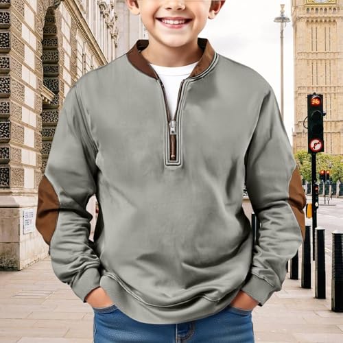 Half Zip Hoodie for Teen Boys Western Pullover Sweatshirt Kids Long Sleeve Retro Jacket Sherpa Fleece Country Sweaters3