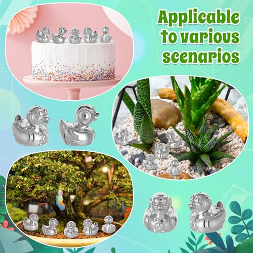 Image of 50 Pcs Robot Ducks Toy Figures, Mini Robot Resin Ducks Bulk, Tiny Robots Figurine Dress up Duck Toy for Party Favors