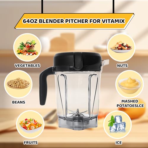 Listarus 64OZ LOW-PROFILE PITCHER For Vitamix Blender Pitcher thumb #4