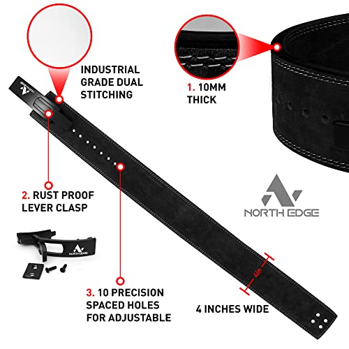 Leather Weight Lifting Belt Powerlifting Belt Back Support - Image 4