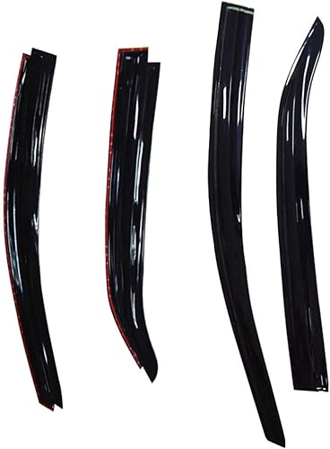 4 viseras negras para ventana exteriores, protección contra el sol, la lluvia, el viento, reemplazo acrílico para Toyota Corolla 2014-2018