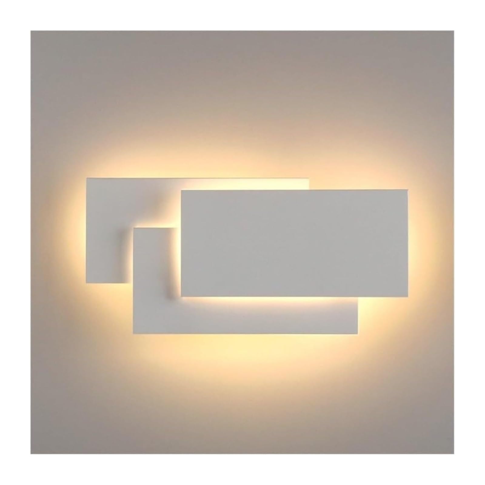HXYSXHJUO Wall Lamps Sconces Indoor Aluminum Light European Minimalist LED Lamp Bedside Stairs Aisle Spotlights 12W 3-Color for Bedroom and Living Room(Blanc)