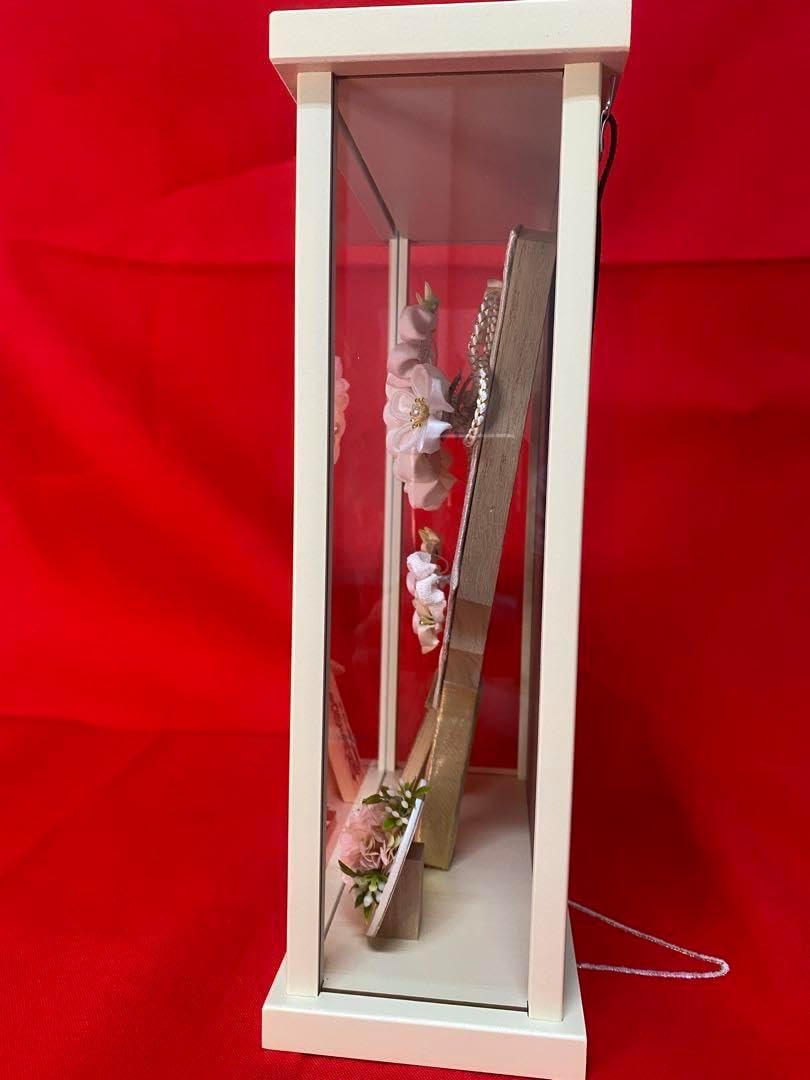 東京久月 つまみ細工額入 羽子板・壁掛け・間口約24×奥行約11