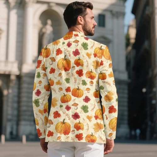 Blazer Men Regular Fit Men's Suit Jacket for Costume Party Banquet Wrinkle-Free Mens Sport Coats with Two Pockets3