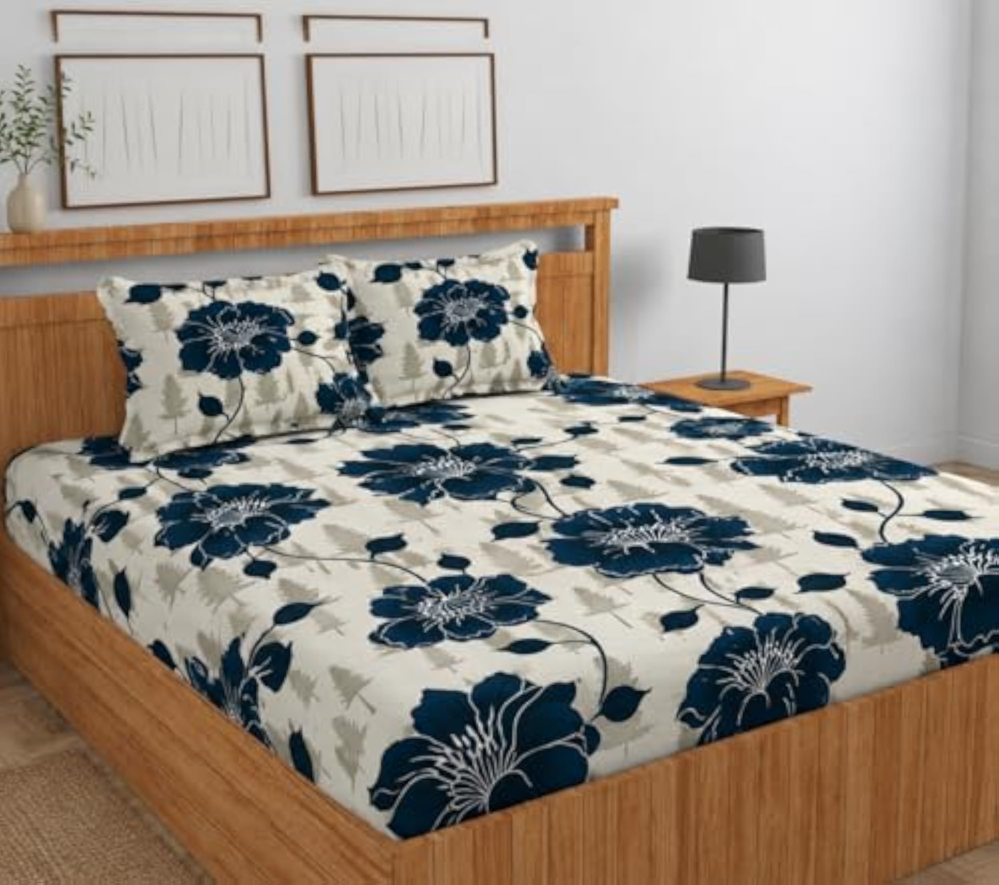 220 TC Cotton Feel All Around Elastic Fitted Bedsheet